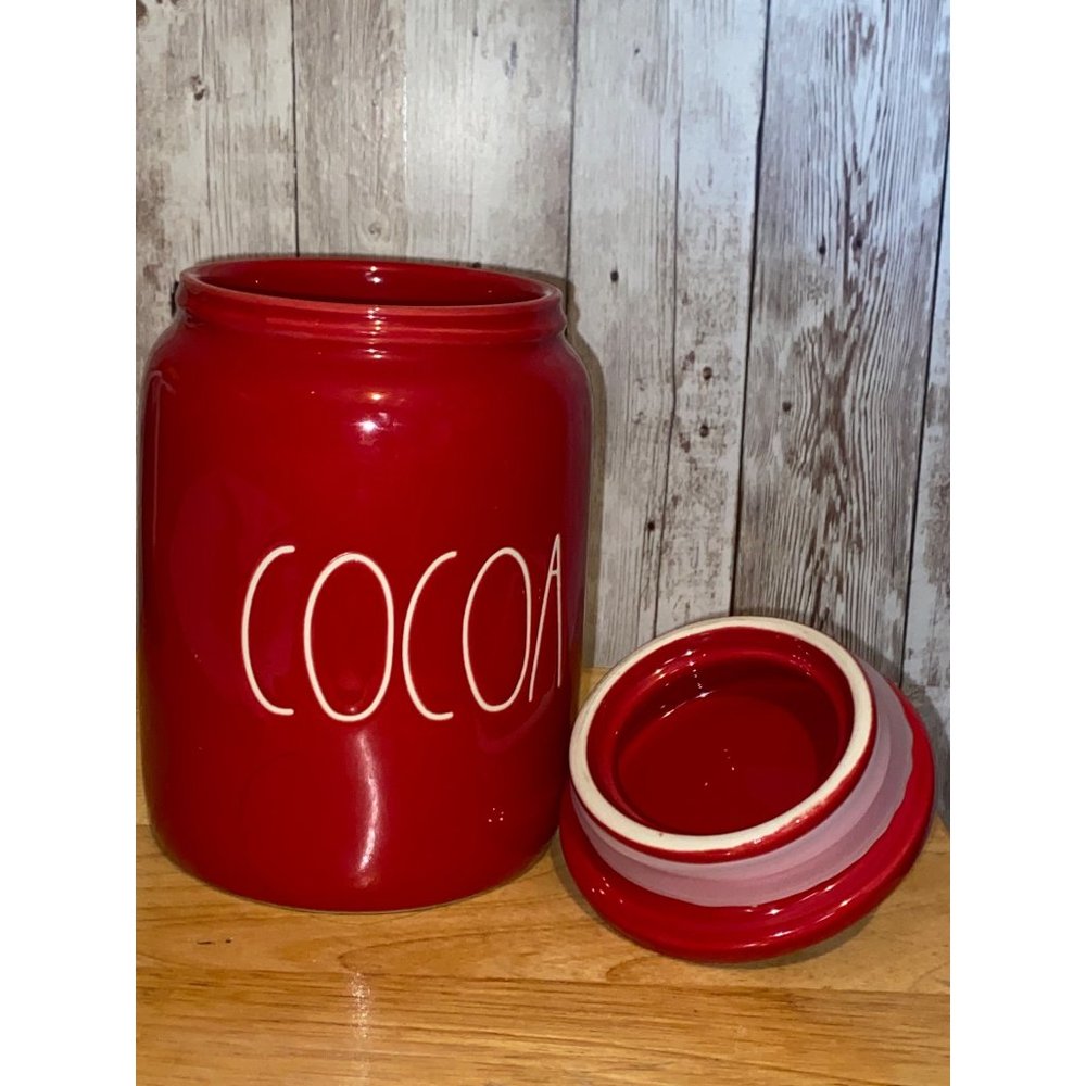 Rae Dunn Ceramic Red Cocoa Baby Canister Kitchen Cookie Jar - Picture 8 of 10
